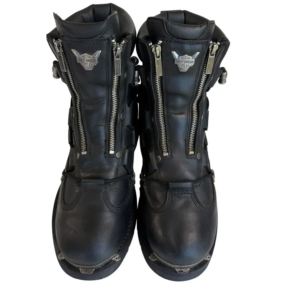 Harley-Davidson Brake Light Flash Men's Black Motorcycle Riding Boot Size 14M